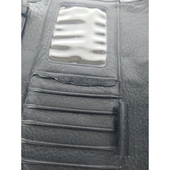 Brighton Leather Crossbody Wallet Tri Fold Black Brown small mini pockets clutch - Picture 9 of 16